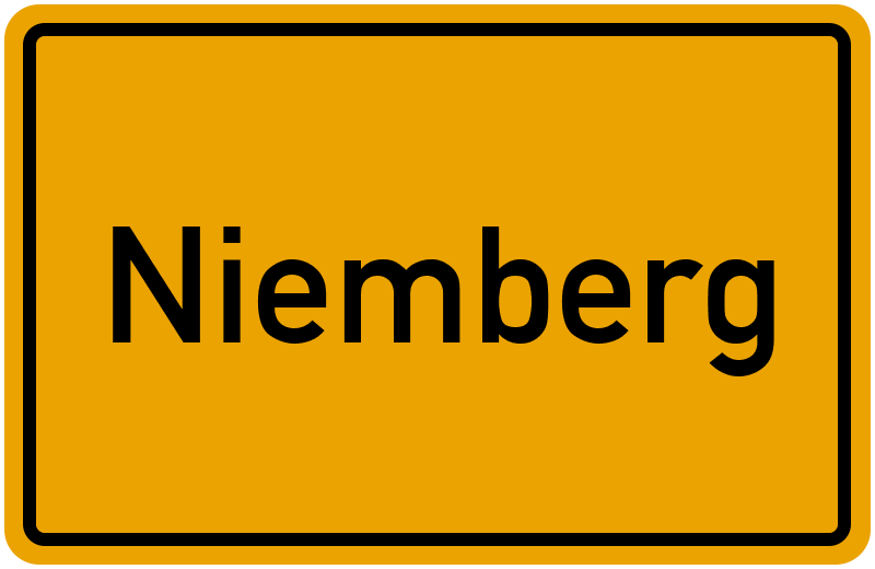 Ortsschild Niemberg