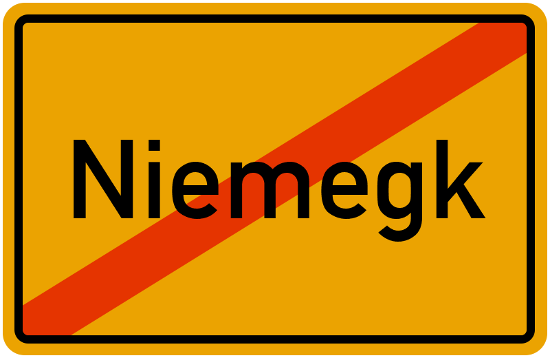 Ortsschild Niemegk