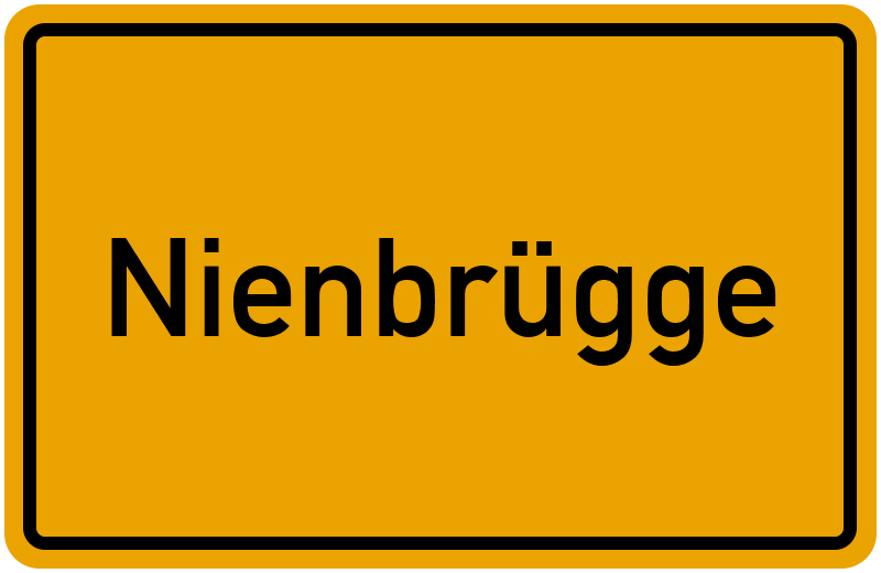Ortsschild Nienbrügge