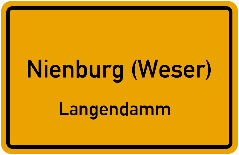 Ortsschild Nienburg (Weser)