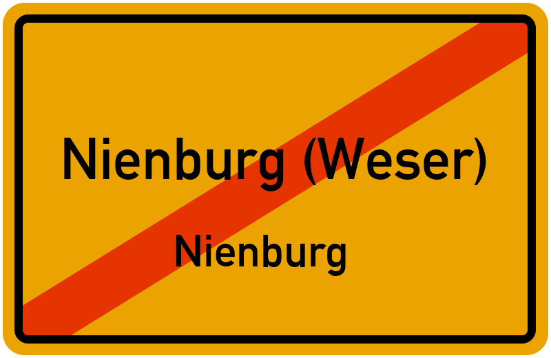 Ortsschild Nienburg (Weser)