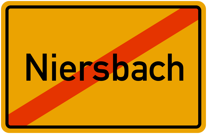 Ortsschild Niersbach