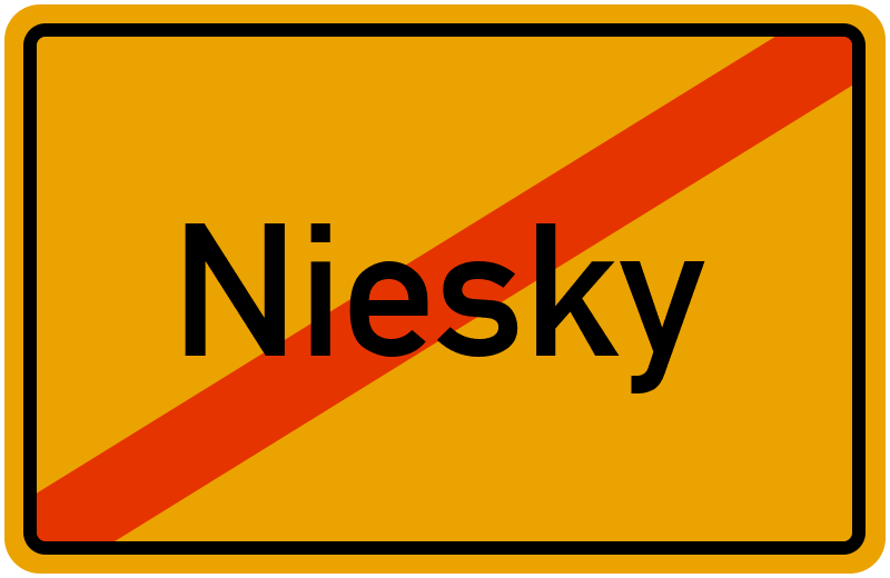 Ortsschild Niesky