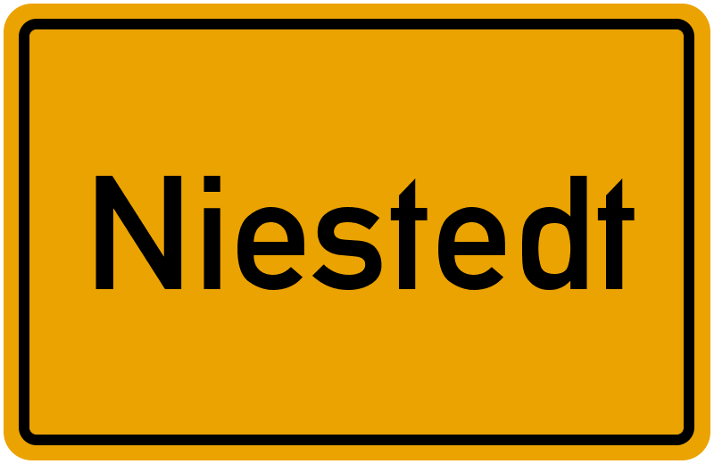Ortsschild Niestedt