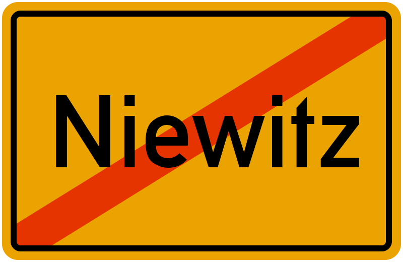 Ortsschild Niewitz