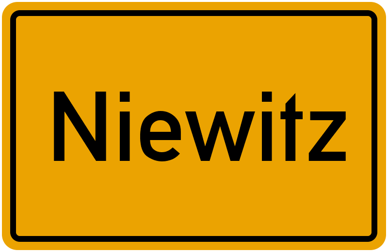 Ortsschild Niewitz