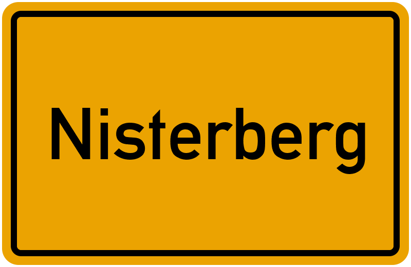 Ortsschild Nisterberg