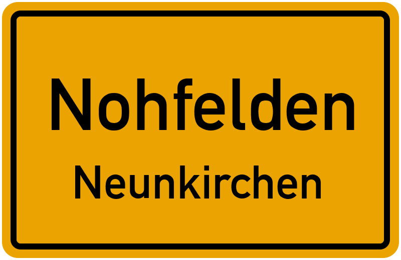 Ortsschild Nohfelden