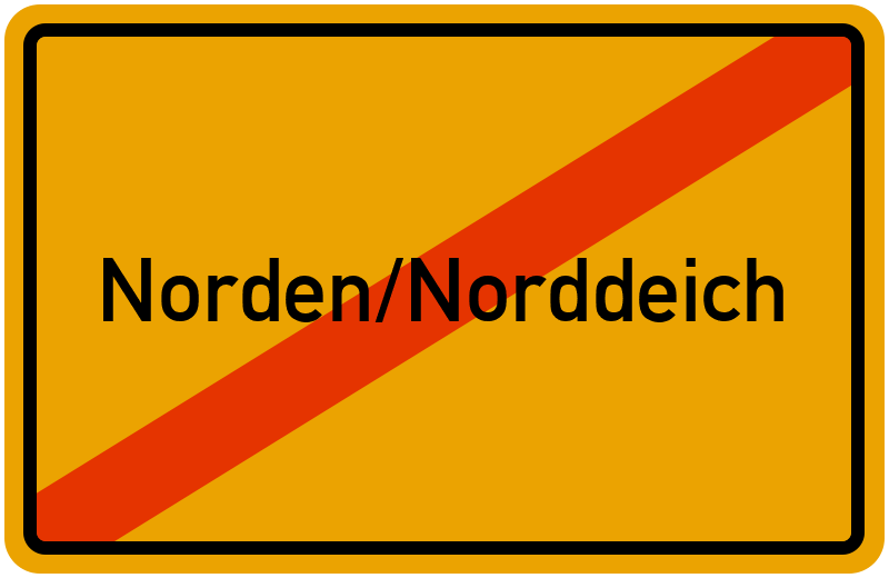 Ortsschild Norden/Norddeich