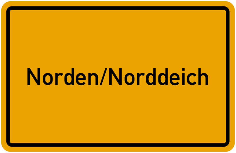 Ortsschild Norden/Norddeich