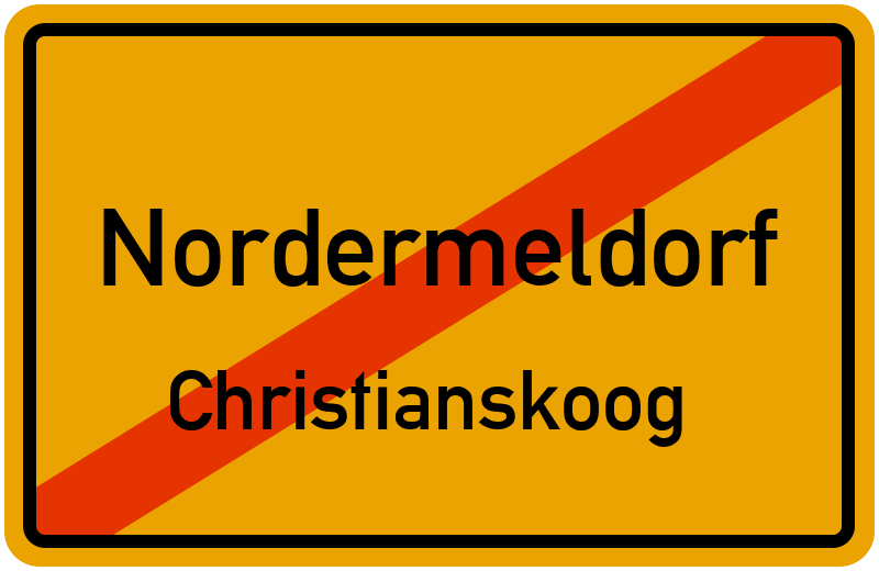 Ortsschild Nordermeldorf