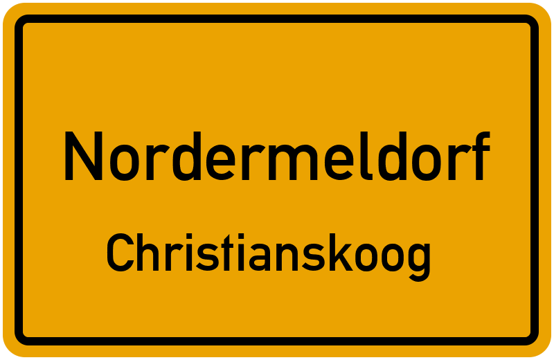 Ortsschild Nordermeldorf