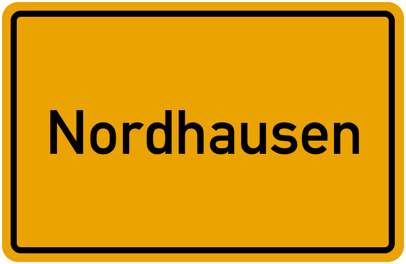 Ortsschild Nordhausen