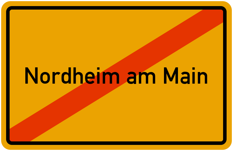 Ortsschild Nordheim am Main