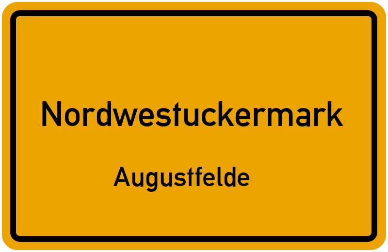 Ortsschild Nordwestuckermark