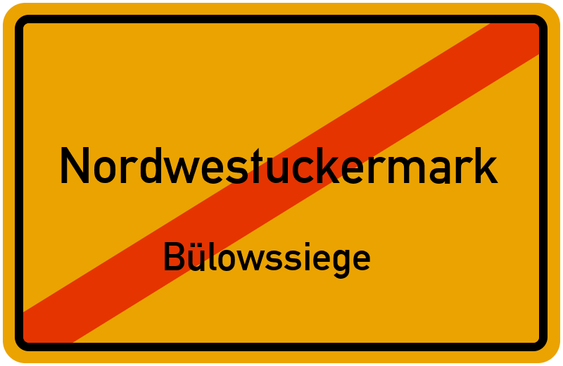 Ortsschild Nordwestuckermark