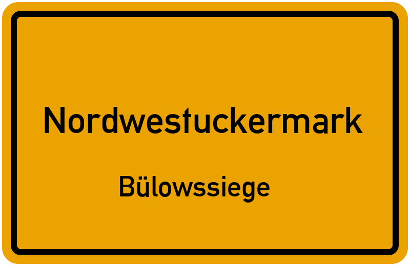Ortsschild Nordwestuckermark