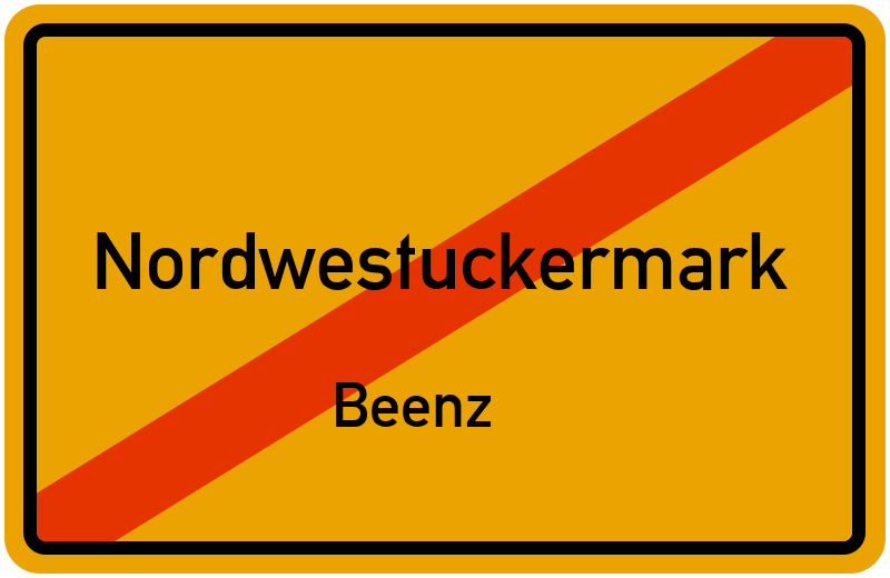 Ortsschild Nordwestuckermark