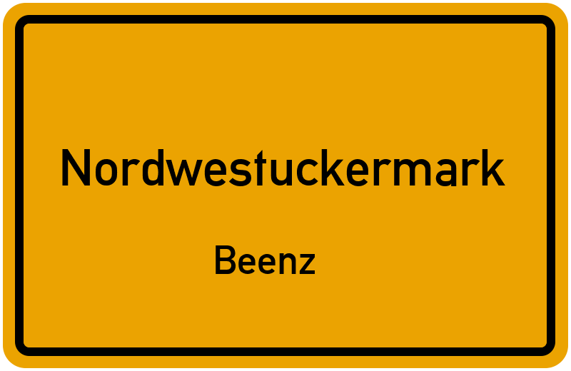 Ortsschild Nordwestuckermark