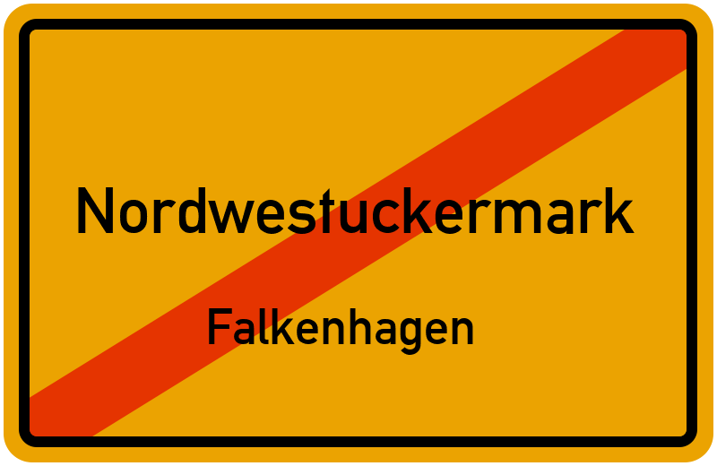 Ortsschild Nordwestuckermark