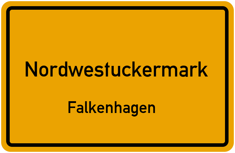 Ortsschild Nordwestuckermark