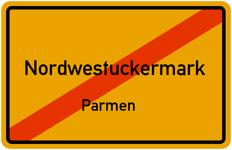 Ortsschild Nordwestuckermark