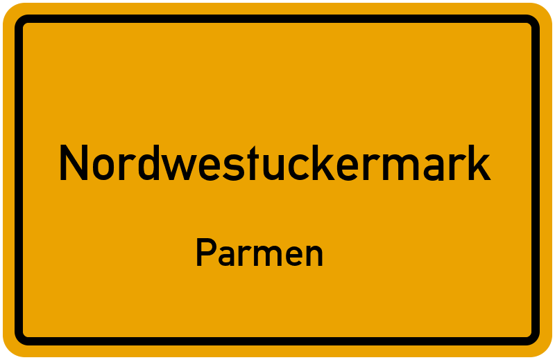 Ortsschild Nordwestuckermark