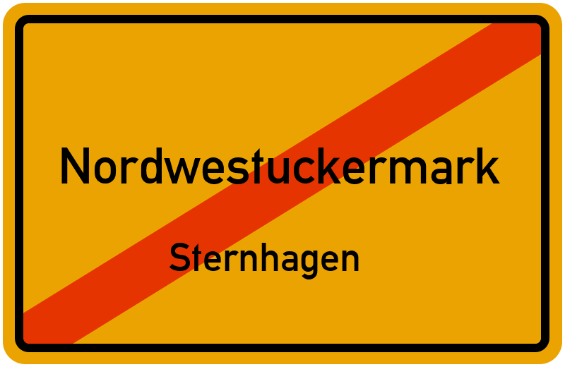 Ortsschild Nordwestuckermark