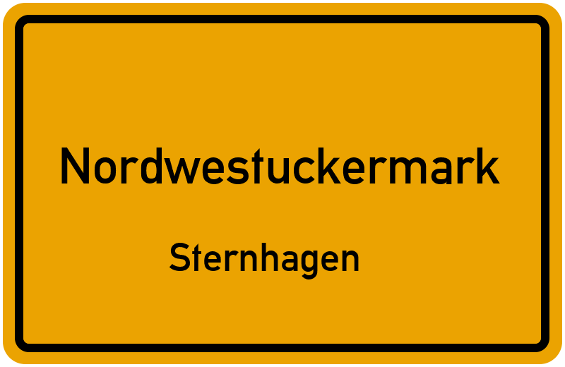 Ortsschild Nordwestuckermark