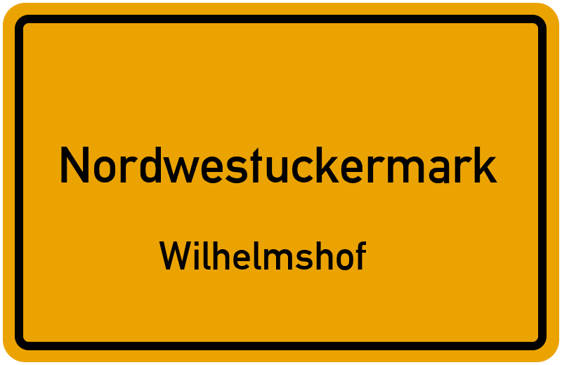 Ortsschild Nordwestuckermark