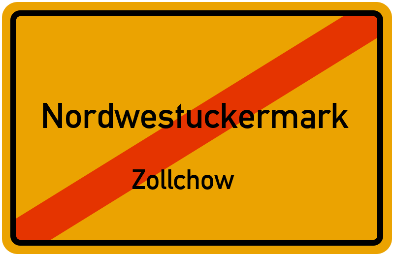 Ortsschild Nordwestuckermark