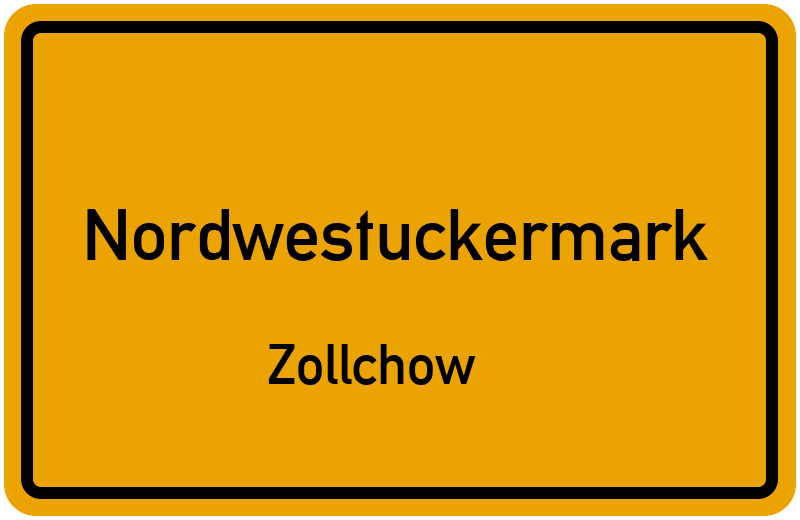 Ortsschild Nordwestuckermark