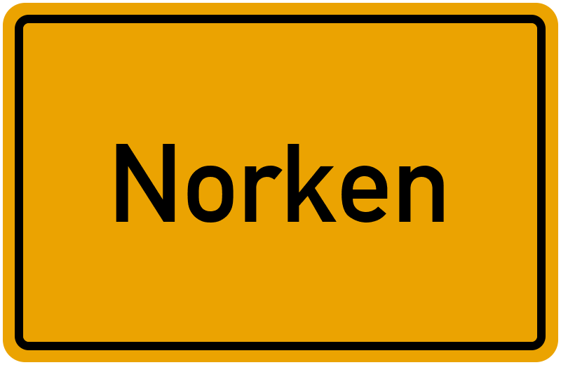 Ortsschild Norken