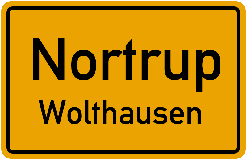 Ortsschild Nortrup