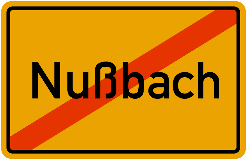 Ortsschild Nußbach