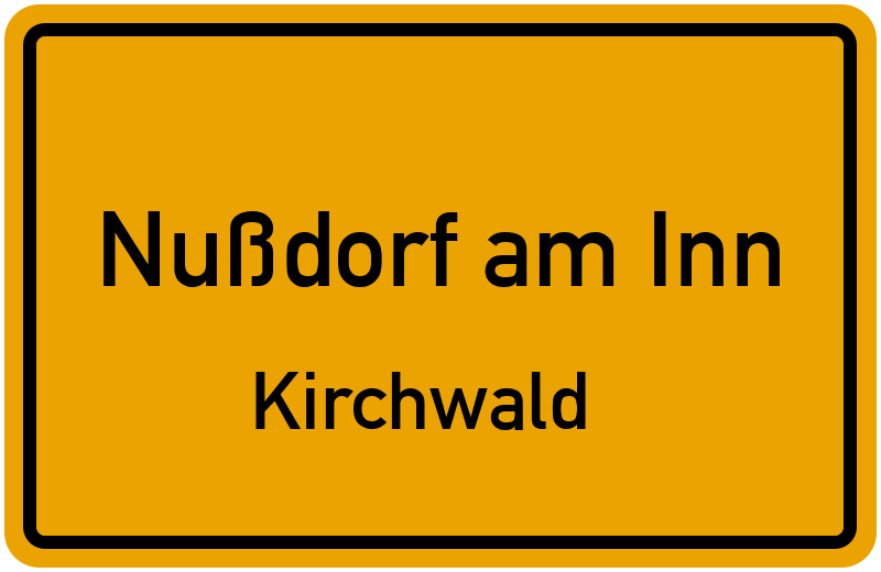 Ortsschild Nußdorf am Inn