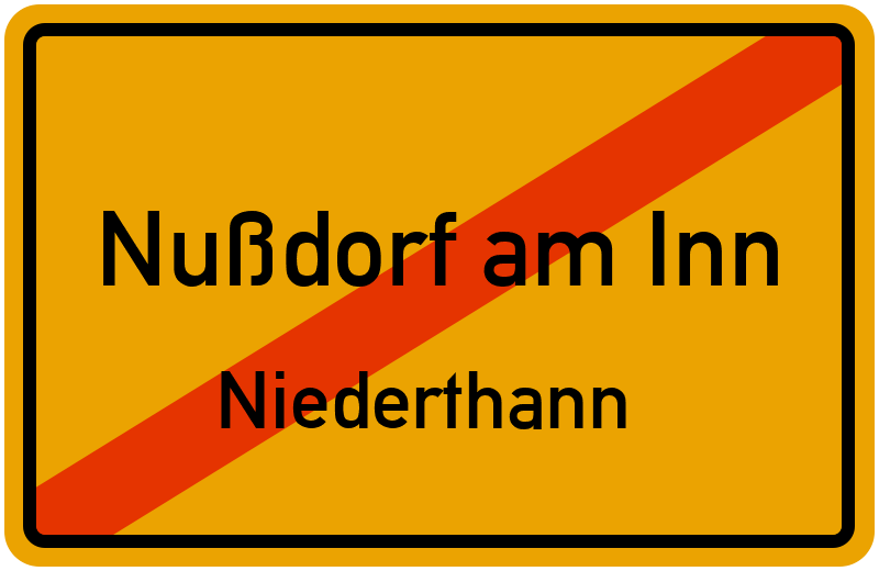 Ortsschild Nußdorf am Inn