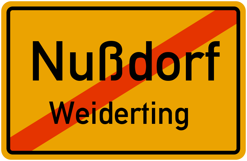 Ortsschild Nußdorf