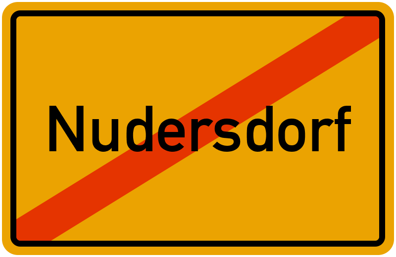 Ortsschild Nudersdorf