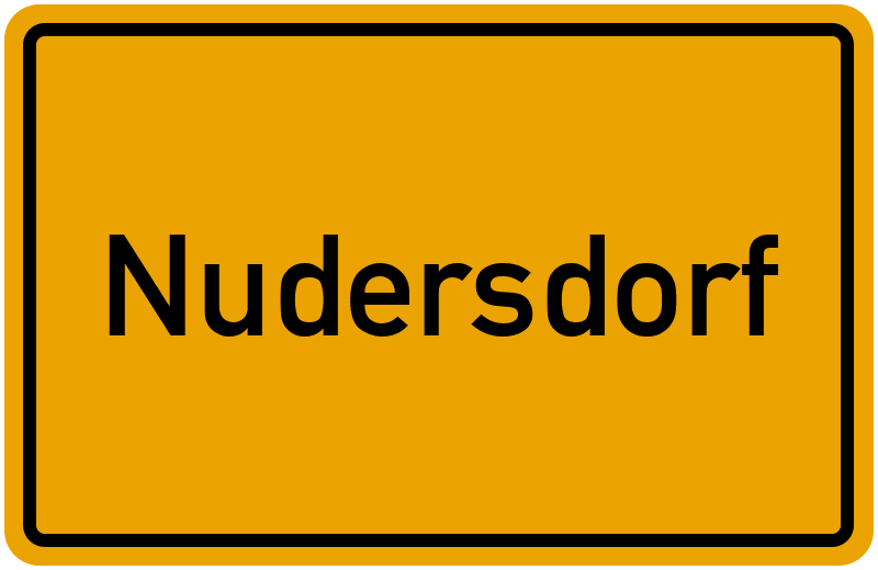 Ortsschild Nudersdorf