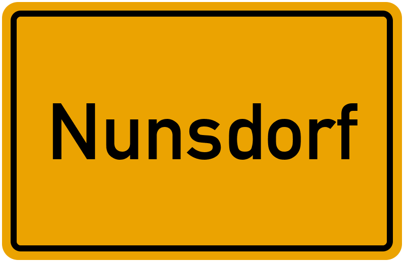 Ortsschild Nunsdorf