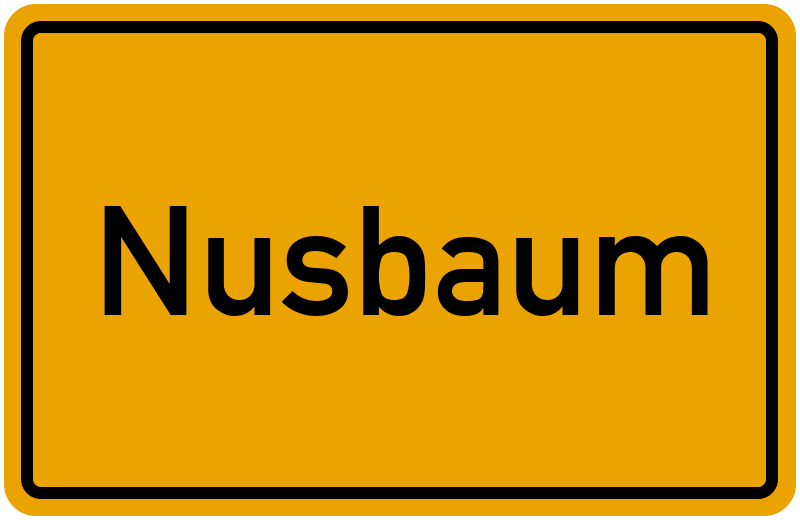 Ortsschild Nusbaum
