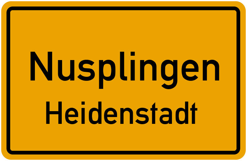 Ortsschild Nusplingen