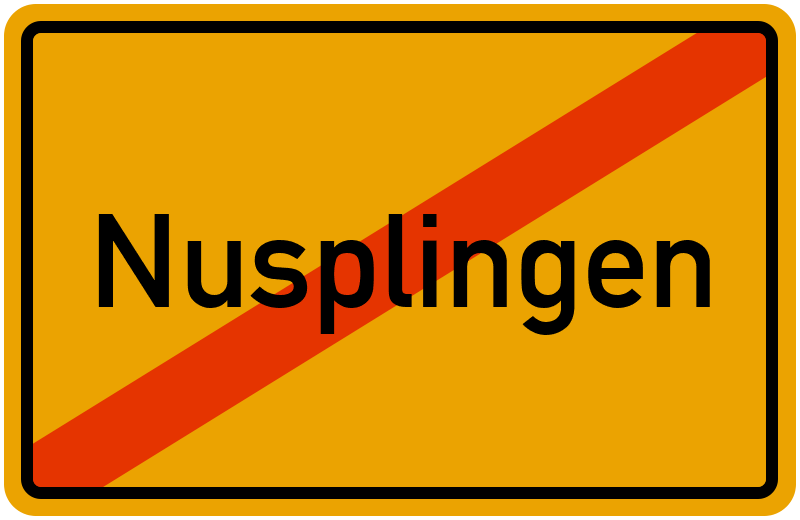 Ortsschild Nusplingen