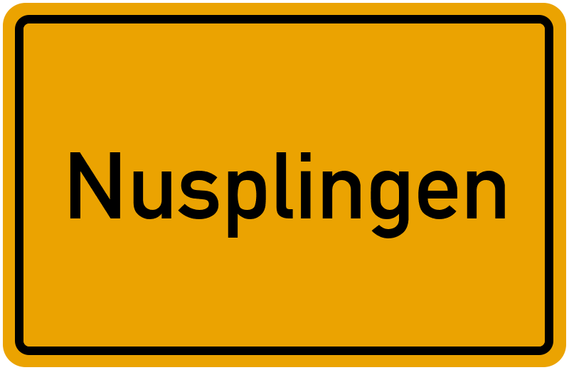 Ortsschild Nusplingen