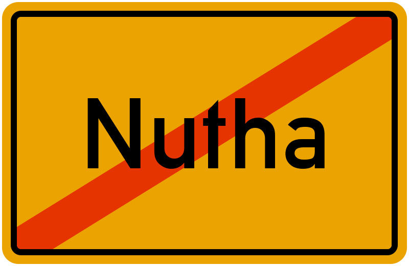 Ortsschild Nutha