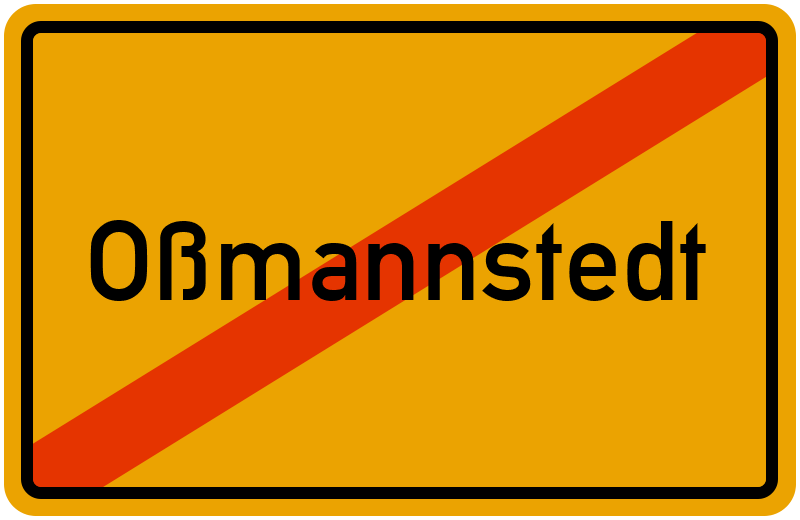 Ortsschild Oßmannstedt
