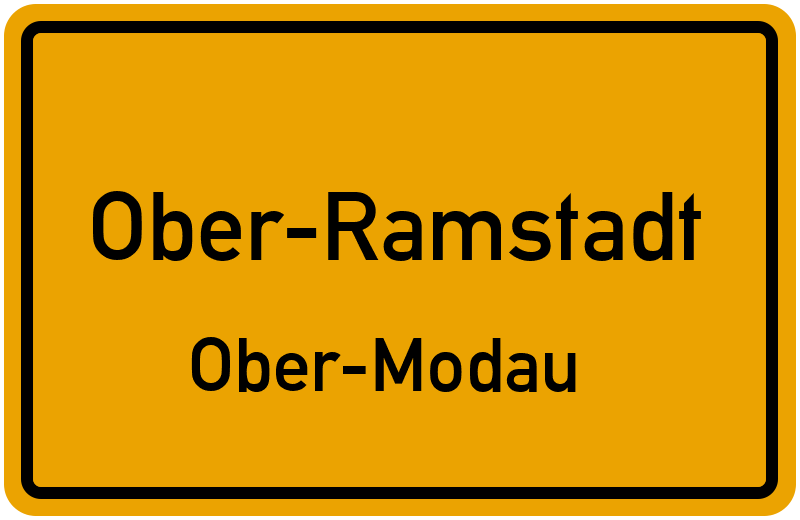 Ortsschild Ober-Ramstadt
