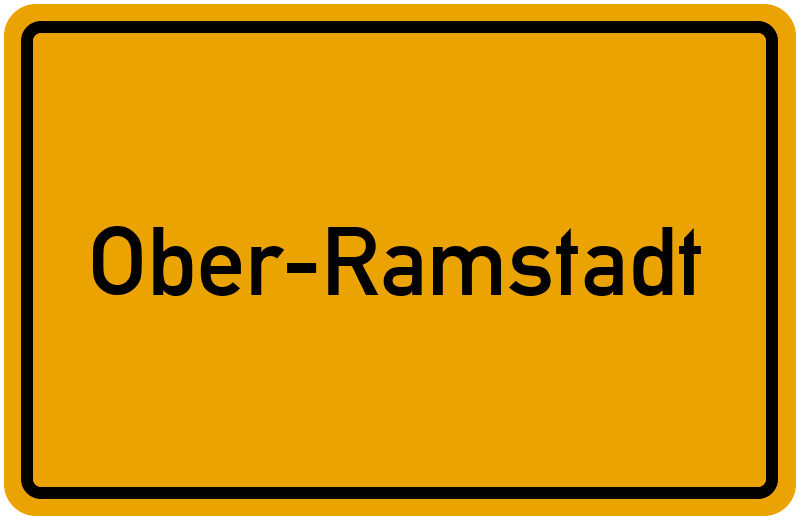 Ortsschild Ober-Ramstadt