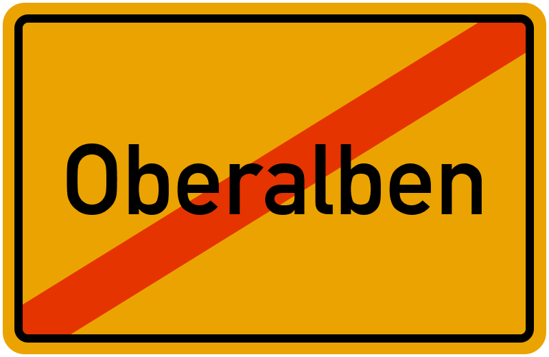 Ortsschild Oberalben